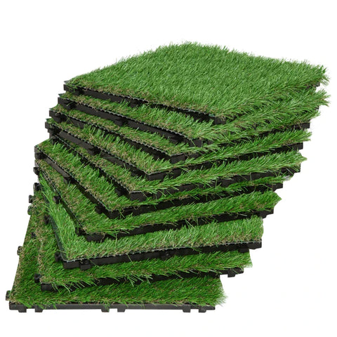 Rootz Artificial Grass Tiles - Grass Carpet - Grass Mat - Garden - Balcony - Outdoor - Indoor - Green - 30x30cm