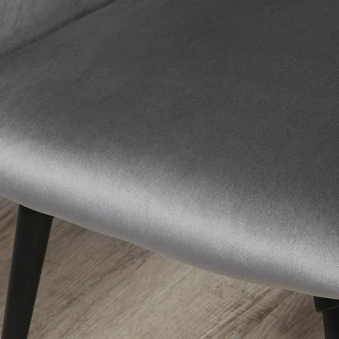 Rootz Sessel – Im Retro-Design – Samtoptik – Lesesessel – Grau – 59,5 cm x 59,5 cm x 78,5 cm