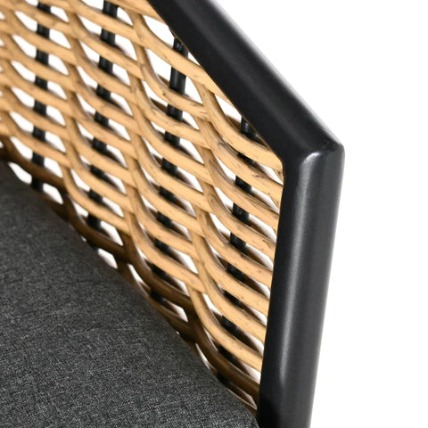 Rootz Sofa Set - Rotan Look 5-delige Sofa Set - Meubelset - Eigentijdse Sofa Set - Met Twee Bijzettafels - Grijs/Natural/Zwart