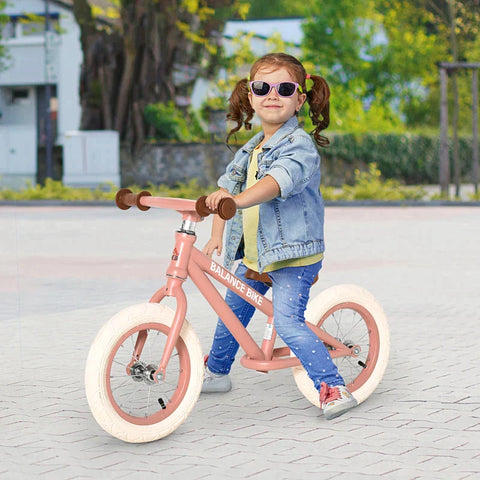 Rootz Balance Bike - Kids Balance Bike - Training Bicycle - Children's Balance Bike - Learning Balance Bike - Steel/Rubber - Pink - 85L x 40W x 53H cm