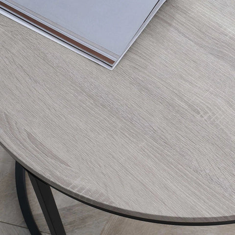 Rootz Satztische – Couchtische – 2er-Set – verstellbare Füße – Industriedesign – Grau – 75 x 75 x 49 cm