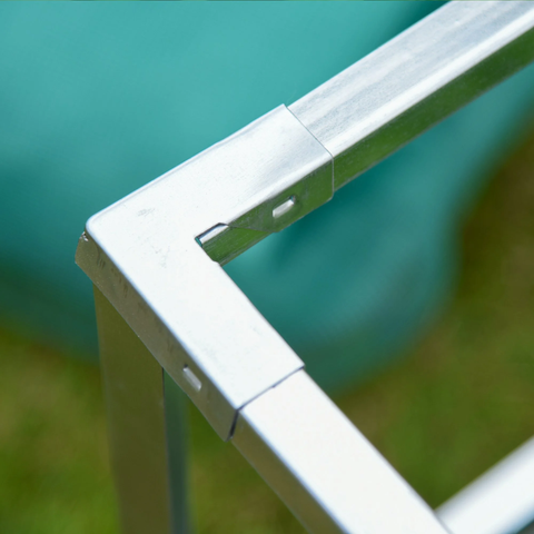 Rootz Garden Bed - Planter - Steel/Nylon - Net cloth - White/Green - 174 x 90 x 70 cm