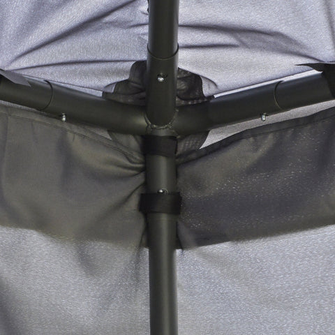 Rootz Garden pavilion - Party tent - 6x Side walls - Polyester - Gray - 4 x 3 x 2.6 m