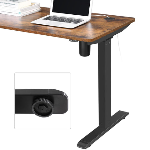 Rootz Adjustable Desk Frame - Dynamic Table Frame - Standing Desk Frame - Black - 115-147 x 70 x 71-112 cm