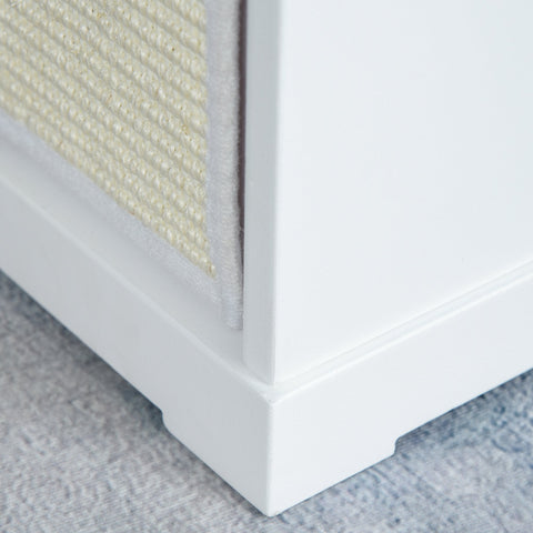 Rootz Cat House - Cat Cave - Scratching Plate - MDF - White - 41 x 30 x 36 cm