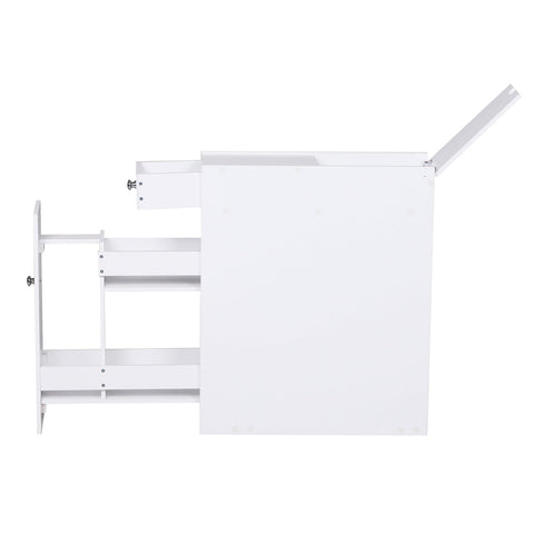 Rootz Badkamermeubel - Ladekast - Badkamermeubel - Opbergkast - 2 Lades - 1 Opbergvak - Hout - 48 x 17 x 57 cm - Wit