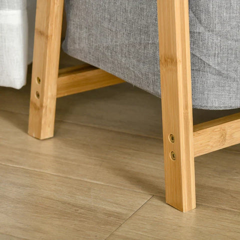 Rootz Shelf - Storage Shelf - 3-Tier Stand Shelf - Bamboo Storage Ladder - Natural