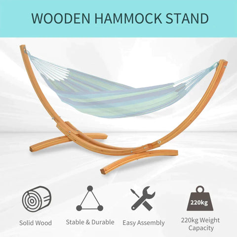 Rootz Hammock Stand - Hammock Stand for Hammock - Hammock Stand with Pull Rope - Garden - Beach - Camp - 325 x 120 x 118 cm
