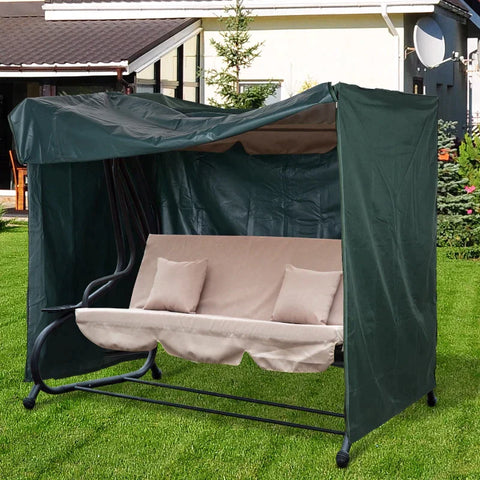 Rootz Swing Chair Cover - Garden Swing Cover - Protective Cover - Waterproof - Green - 205 x 124 x 164 cm