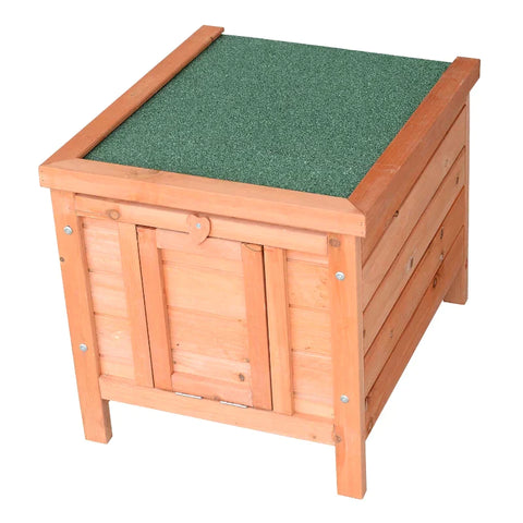 Rootz Rabbit Hutch - Small Animal Hutch - Guinea Pig Hutch - Rabbit Hideaway - Cat House - Bunny Cage - Small Animal House - Natural - 51 x 42 x 43 cm