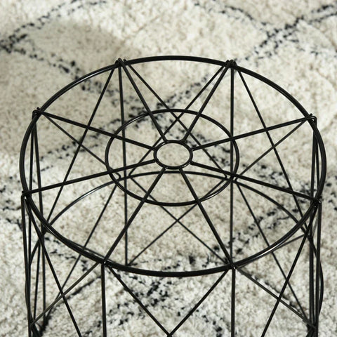 Rootz Beistelltisch – Beistelltisch-Set – Nachttisch – mit abnehmbarem Deckel – Schwarz