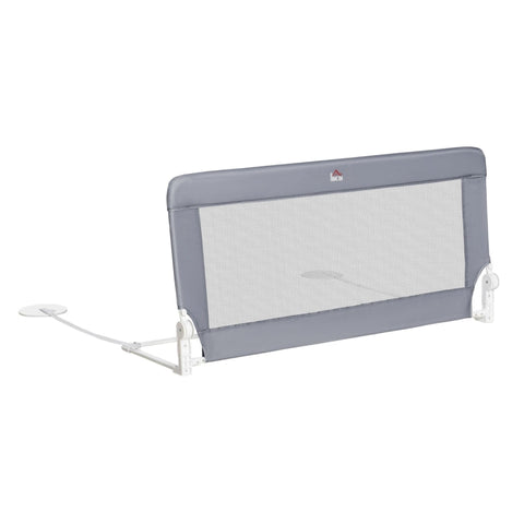 Rootz Bed Guard - Bed Rail - Baby Bed Rail - Foldable - Washable Fabric Cover - For 1.5-5 Years Children - Grey - 120 x 40 x 60cm