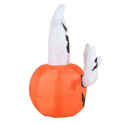 Rootz Inflatable Pumpkin Ghost - Halloween Ghost - Halloween Decoration - With LED Lighting - 120x120x180cm