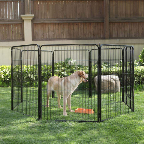Rootz Cage - Outdoor Enclosure - Pet Cage - Outdoor Cage - Portable Cage - Heavy-Duty Cage - Metal Cage - Metal - Black - 77 x 100 cm (W x H)