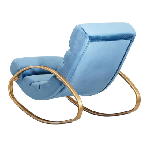 Rootz Relaxstoel - Loungestoel - Schommelstoel - Tuimelfunctie - Fauteuil - Schommelstoel - Ligstoel - Groen/Blauw/Roze - Goud - Fluweel