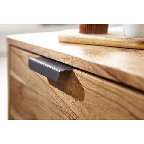 Rootz Coffee Table - Solid Wood - Acacia - Storage Space - Table - 95 x 45 - Brown - Black