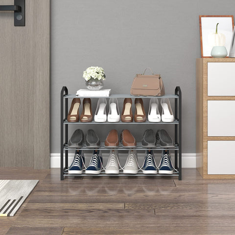 Rootz Schoenenrek - Schoenenorganizer - Schoenenstandaard - Schoenenhouder - Schoenenplank - Schoenenopslag - Schoenendisplay - Grijs - 79x19,5x62cm