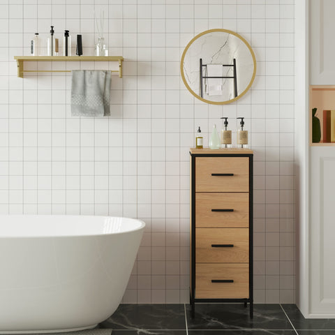 Rootz Runder Wandspiegel - Round Mirror - Wall Reflecter - Decorative Glass - Vanity Mirror - Hanging Mirror - Room Accent - Golden - 19.0 x 18.7 x 3.2 inches