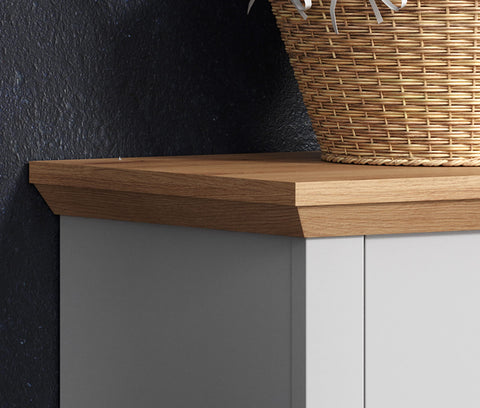 Rootz Stylish Grey Oak Bathroom Drawer Chest - Spacious Bathroom Cabinet with Drawer - Door and Shelf - Light Grey/Artisan Oak - 46x84x33 cm