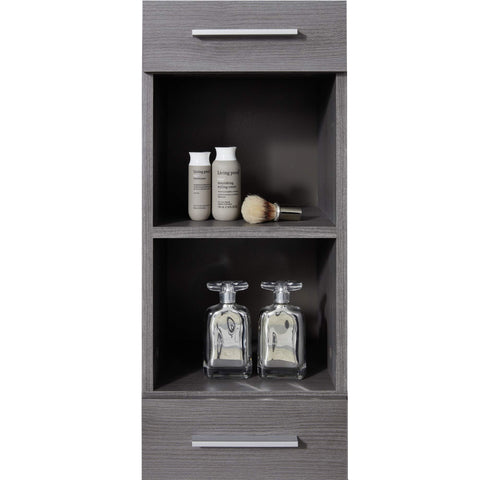 Rootz Bathroom Under Cabinet Runner - Stylish Storage Tower - Elegant Tall Organizer - Smoke Silver Bath Cupboard - 30x190x31cm