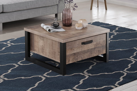 Rootz Coffee Table - Modern Centerpiece - Living Room Stand - Elegant Furniture - Homely Accent - Lounge Display - Brown & Black - 80 x 45 x 80 cm
