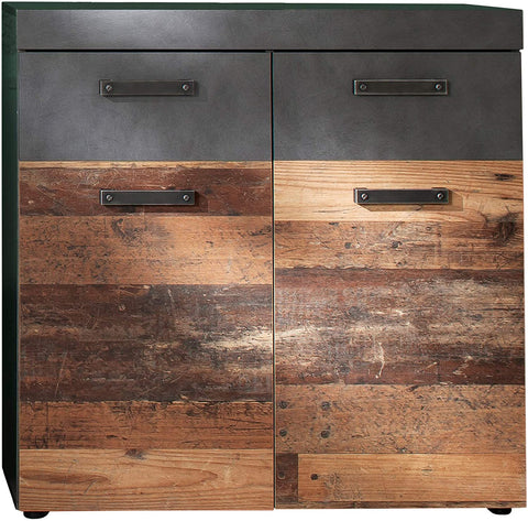 Rootz Shoe cabinet - Storage for shoes - Cupboard - Sideboard - 90 x 89 x 34 cm Graphite gray