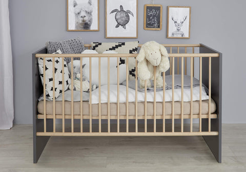 Rootz Toddler Bed - Kids' Sleep Haven - Child Cot - Nursery Rest Station - Grey - 144 x 83 x 78 cm