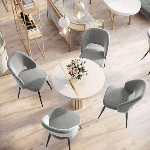 Rootz Eetkamerstoel Set Van 2 - Moderne En Elegante Vrijetijdsstoel - Set Van 4 Eetkamerstoelen - 51 x 55 x 82 cm