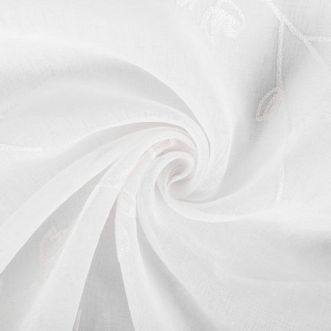 Rootz Transparent Curtains - Drapes - Window Coverings - Voile - Window Dressings - Sheers - Blind Panels - White - 140x245cm