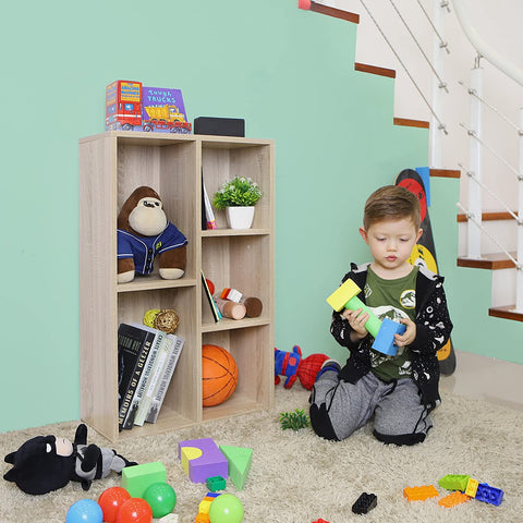 Rootz Bookcase - Storage cabinet with 5 compartments - Cupboards - Wood - 50 x 24 x 80 cm