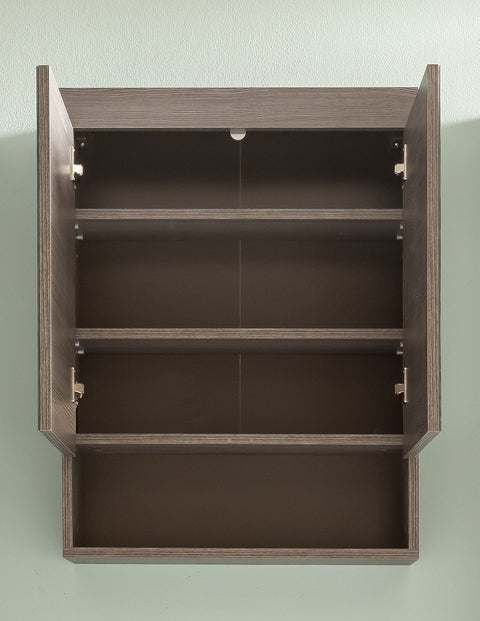 Rootz Bathroom Set of 3 - Vanity Set - Chest of Drawers - Storage Dresser - Modern Bath Furniture - Organizer - Silver - 103 x 190 x 31 cm