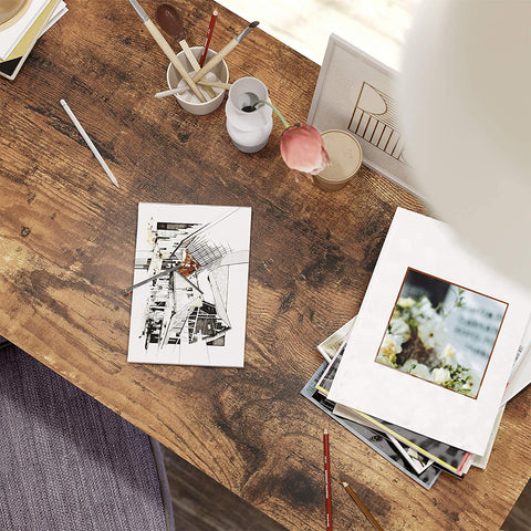 Rootz Desk - Computer table - Storage space - Industrial - Brown - Black - Processed Wood - Steel - 140 x 60 x 75 cm