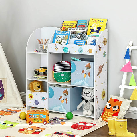 Rootz Toy Organizer - Speelgoed opbergen - Kinderkast - Wit - 93 x 30 x 100 cm