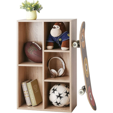 Rootz Bookcase - Storage cabinet with 5 compartments - Cupboards - Wood - 50 x 24 x 80 cm