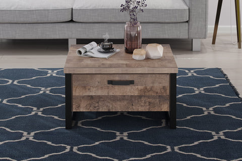 Rootz Coffee Table - Modern Centerpiece - Living Room Stand - Elegant Furniture - Homely Accent - Lounge Display - Brown & Black - 80 x 45 x 80 cm