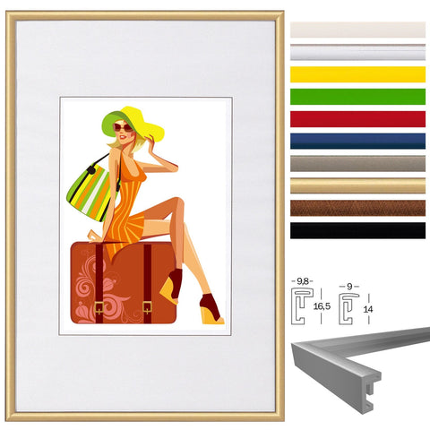 Rootz Picture Frame Gallery - Stijlvol fotodisplay - Art Showcase - Memory Keeper - Fotohouder - Visuele verhalenverteller - Goud - Verschillende maten beschikbaar