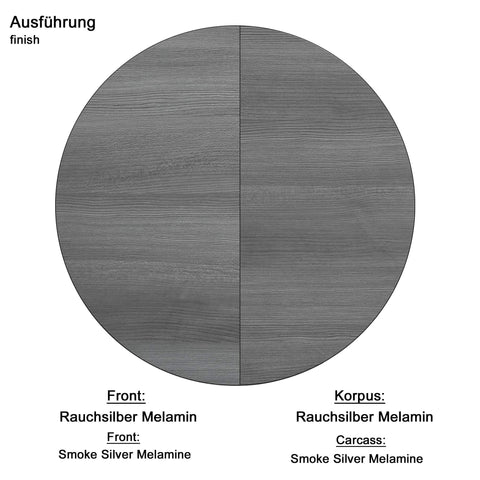 Rootz Bathroom Mirror Storage Cabinet - Vanity Organizer - Elegant Bath Cupboard - Smoke Silver Glamour - 58x75x18 cm