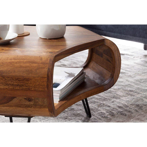 Rootz Couchtisch Holz – Moderne Holz-Couchtische – Holz – Braun – 55 x 38 x 55 cm