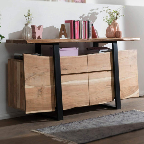 Rootz Sideboards - Sideboard Cabinets - Solid Wood Commode - Tree Trunk - Brown - 175 x 90 x 44 cm