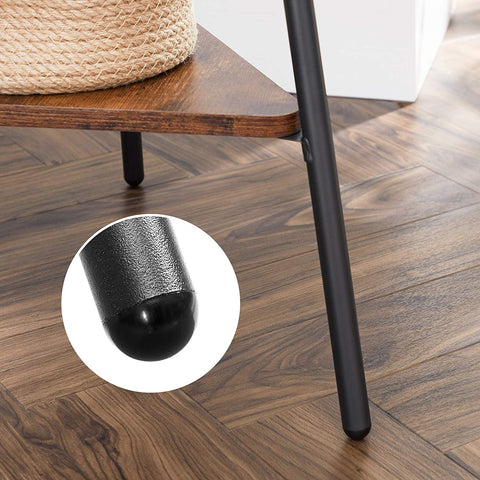 Rootz Garderobenständer – Baumform – Industriell – 2 Regale – 5 Haken – Standgarderobe – Braun – Schwarz