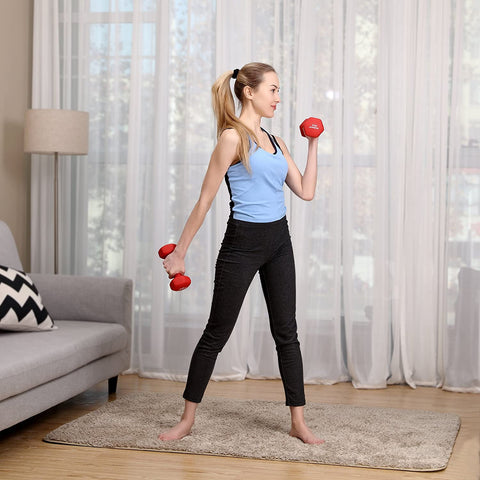 Rootz Hanteln – Halterset – Set Van 2 – 2 x 3 kg – Rot – 20 x 9 x 8,5 cm