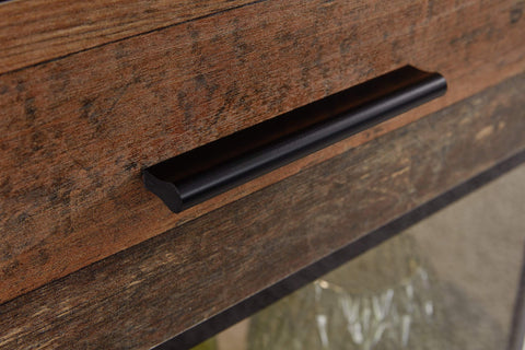 Rootz Living Room Set - Lounge Wall - Modern Furniture Collection - Oldwood Finish -246 x 182 x 37 cm