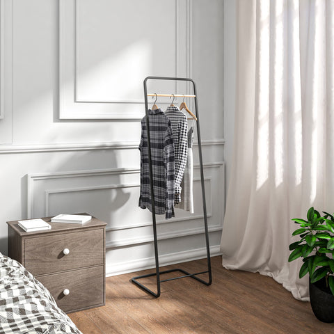 Rootz Coat Rack - Clothes Stand - Garment Holder - Wardrobe Stand - Clothing Hanger - Apparel Display - Black - 40x140x40 cm