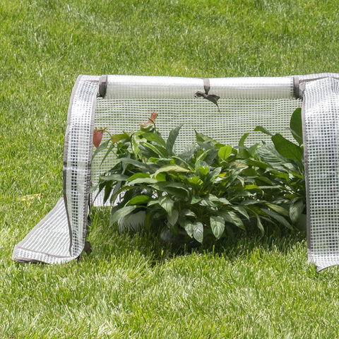 Rootz Foliengewächshaus - Greenhouse - Plant Protector - Garden Shelter - Tomato House - Horticultural Enclosure - Plant Haven - White - 26.4 x 8.6 x 3.9 inches