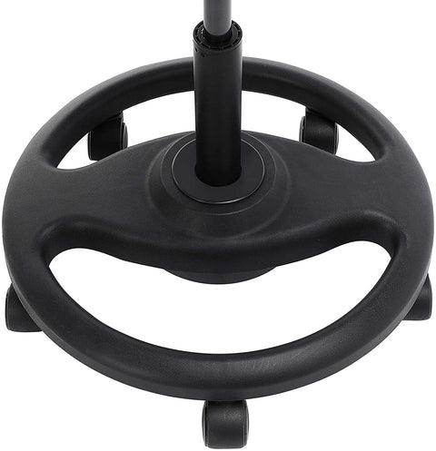 Rootz Work Stool - Ergonomic - On Wheels - Tiltable - Height Adjustable - Rotatable - Black - Fabric - Nylon - Iron - 50 x 50 x 55-73 cm