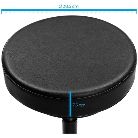 Rootz Swivel on Wheels - Stool - Footrest - Chair - Diameter 38.5cm - Black