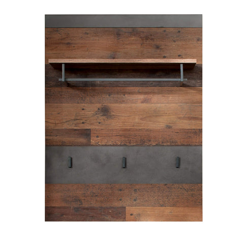 Rootz 3-Piece Wardrobe Set - Closet Ensemble - Clothing Storage - Garment Organizer - Dresser Unit - Attire Holder - Apparel Setup - Gray & Brown - 160x192x37cm