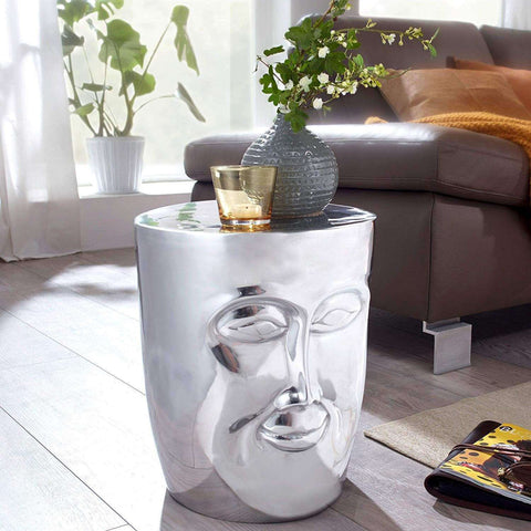 Rootz Bijzettafel Face - Tafel - Aluminium - Zilver