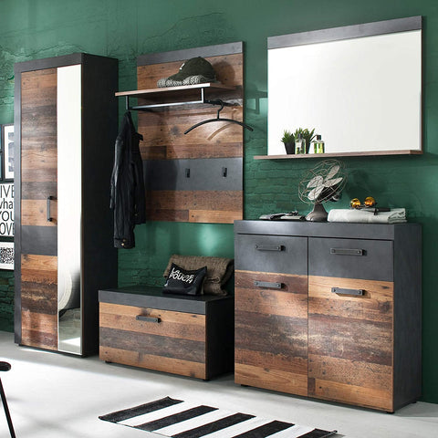 Rootz mirror - wall mirror - mirror met plank - wardrobe mirror - 90 x 69 x 16 cm