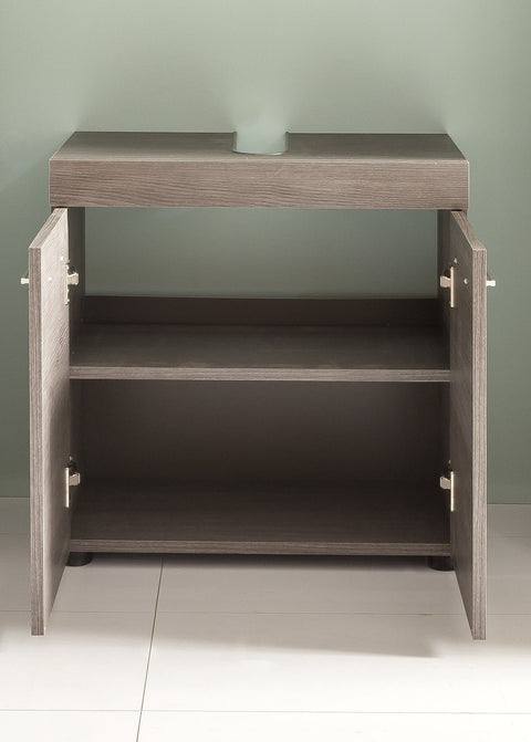 Rootz Bathroom Set of 3 - Vanity Set - Chest of Drawers - Storage Dresser - Modern Bath Furniture - Organizer - Silver - 103 x 190 x 31 cm